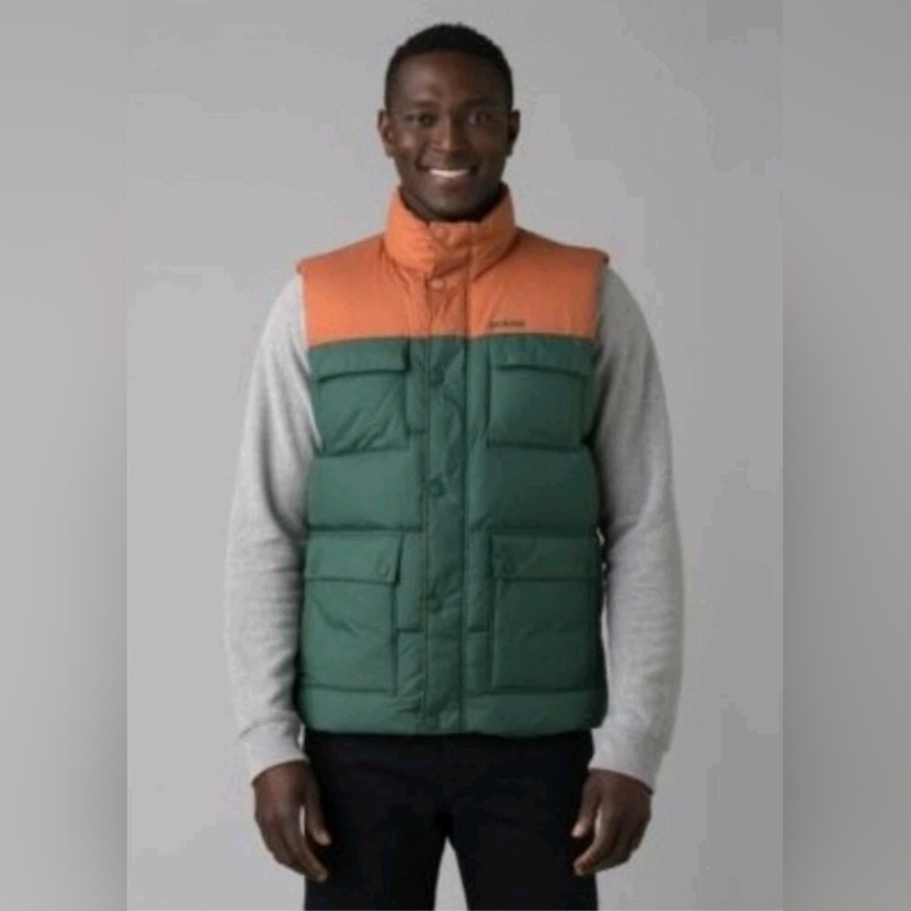 Prana Men's Two-Tone Puffer Vest Sz Xl